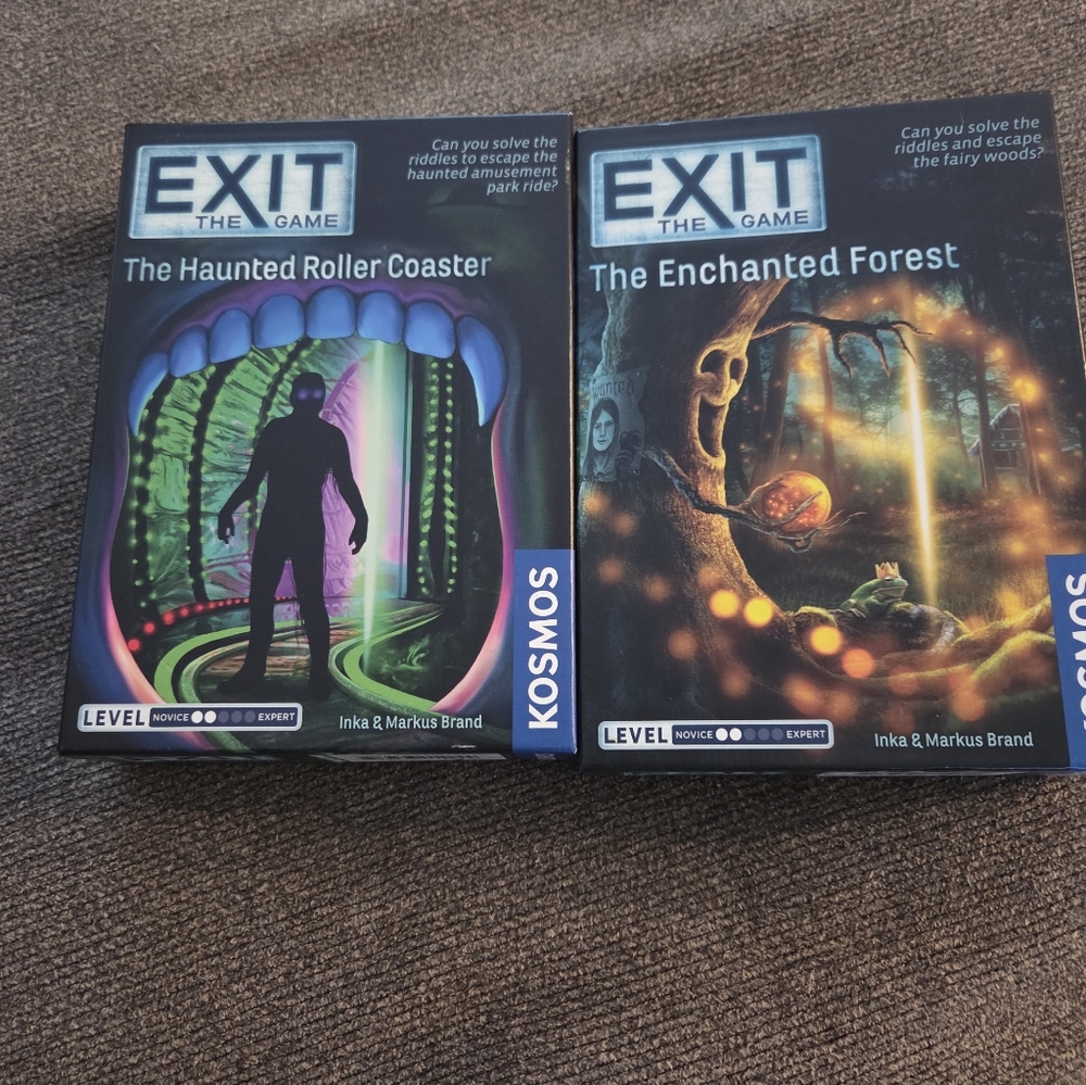 EXIT: The Enchanted Forest Game & The Haunted Roller Coaster Game Ages 10 & Up